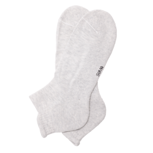 Grey half-terry low socks