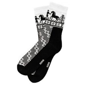 Etno half Terry socks with horse and man